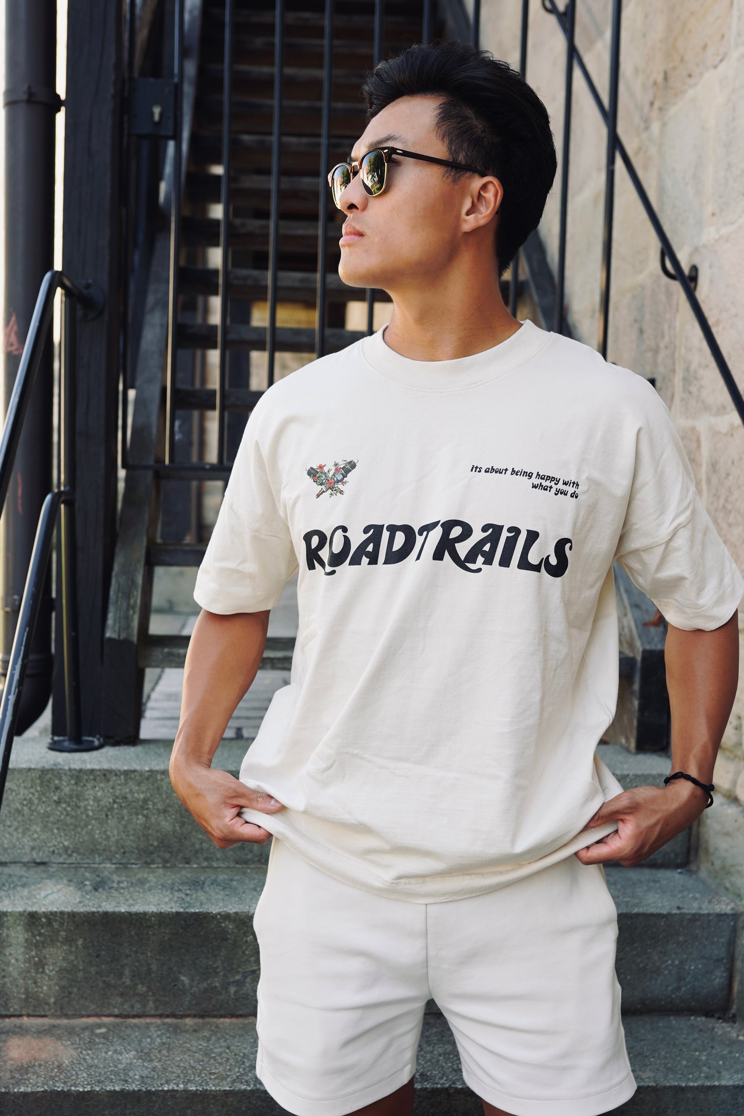WAVES Organic Oversize T-Shirt Beige