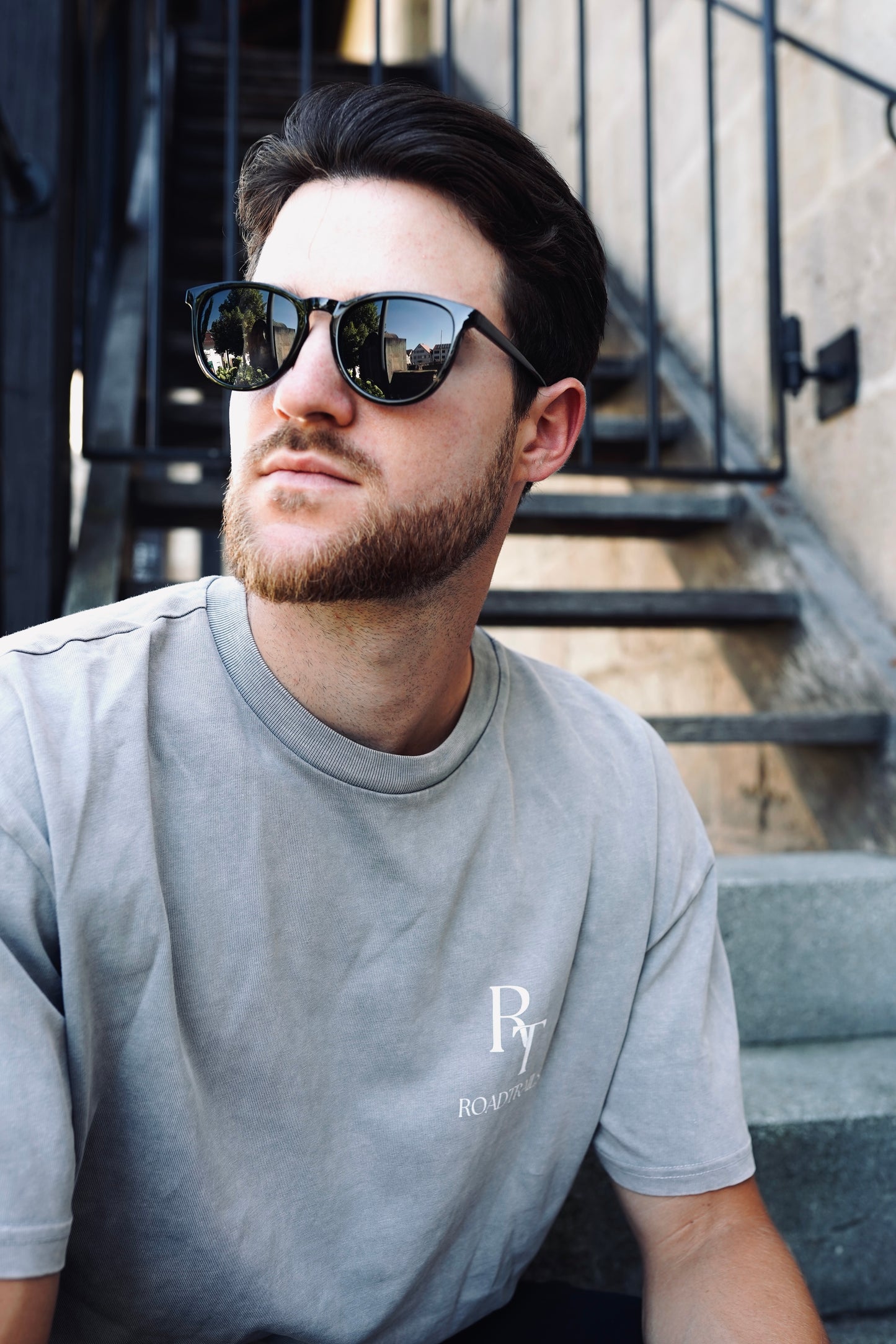 SUMMER TRIP Oversized T-Shirt Washed Grey