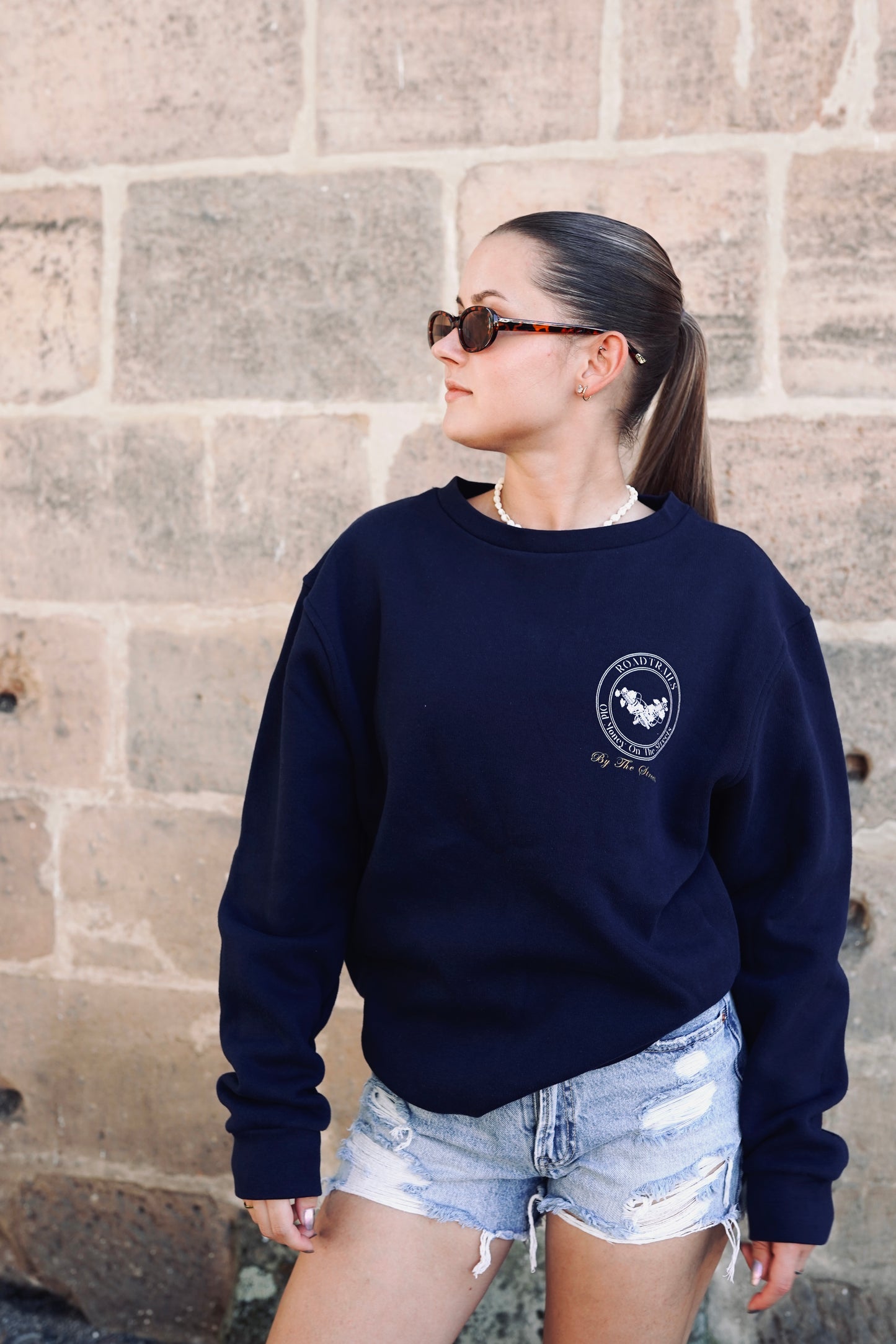 OLD MONEY Sweatshirt Navy Blue