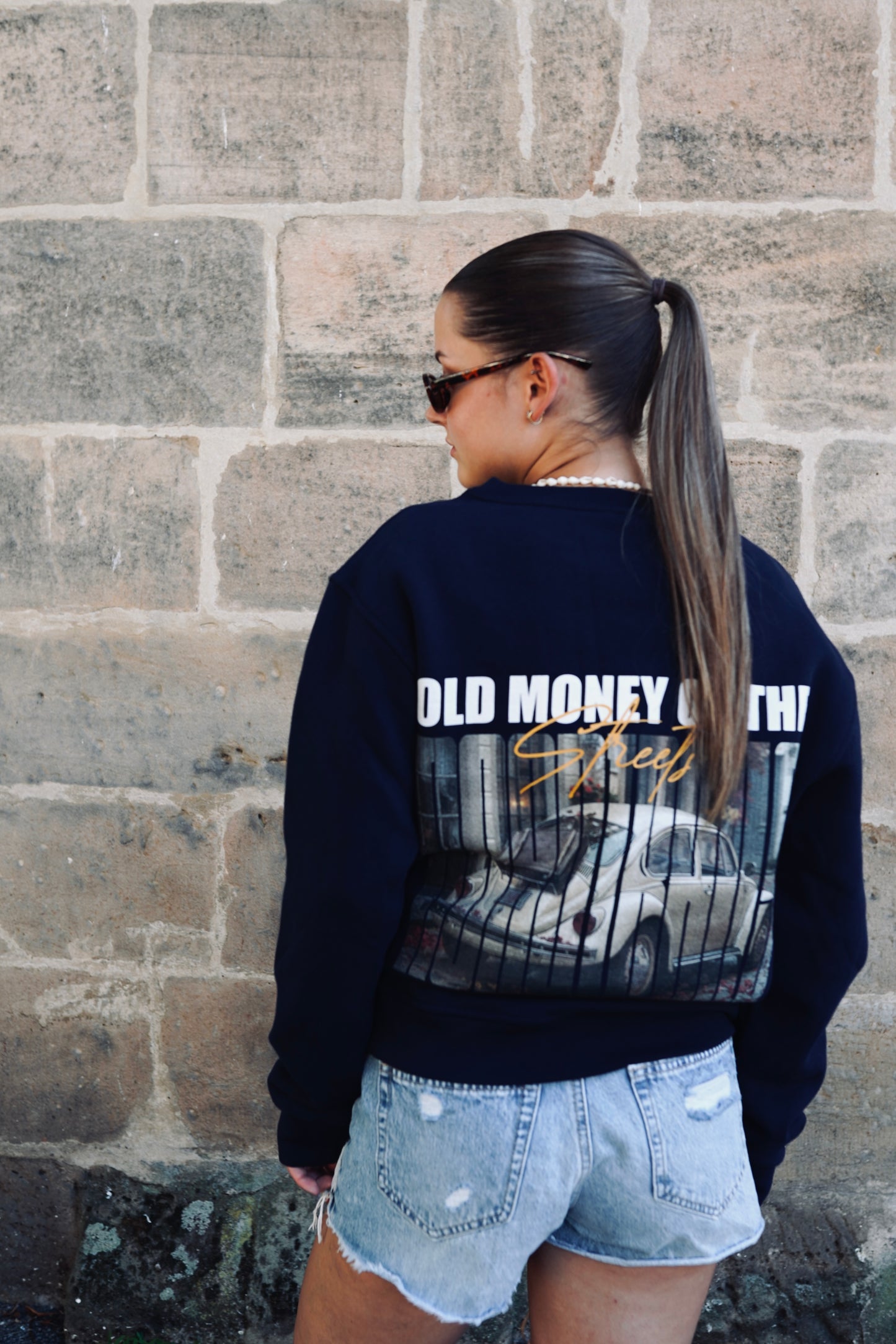 OLD MONEY Sweatshirt Navy Blue